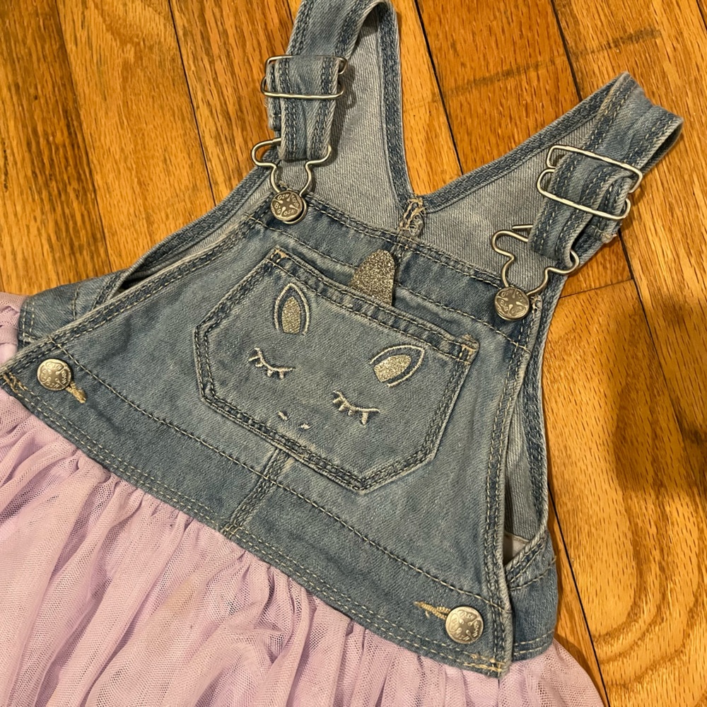 Baby unicorn overalls 18 mo